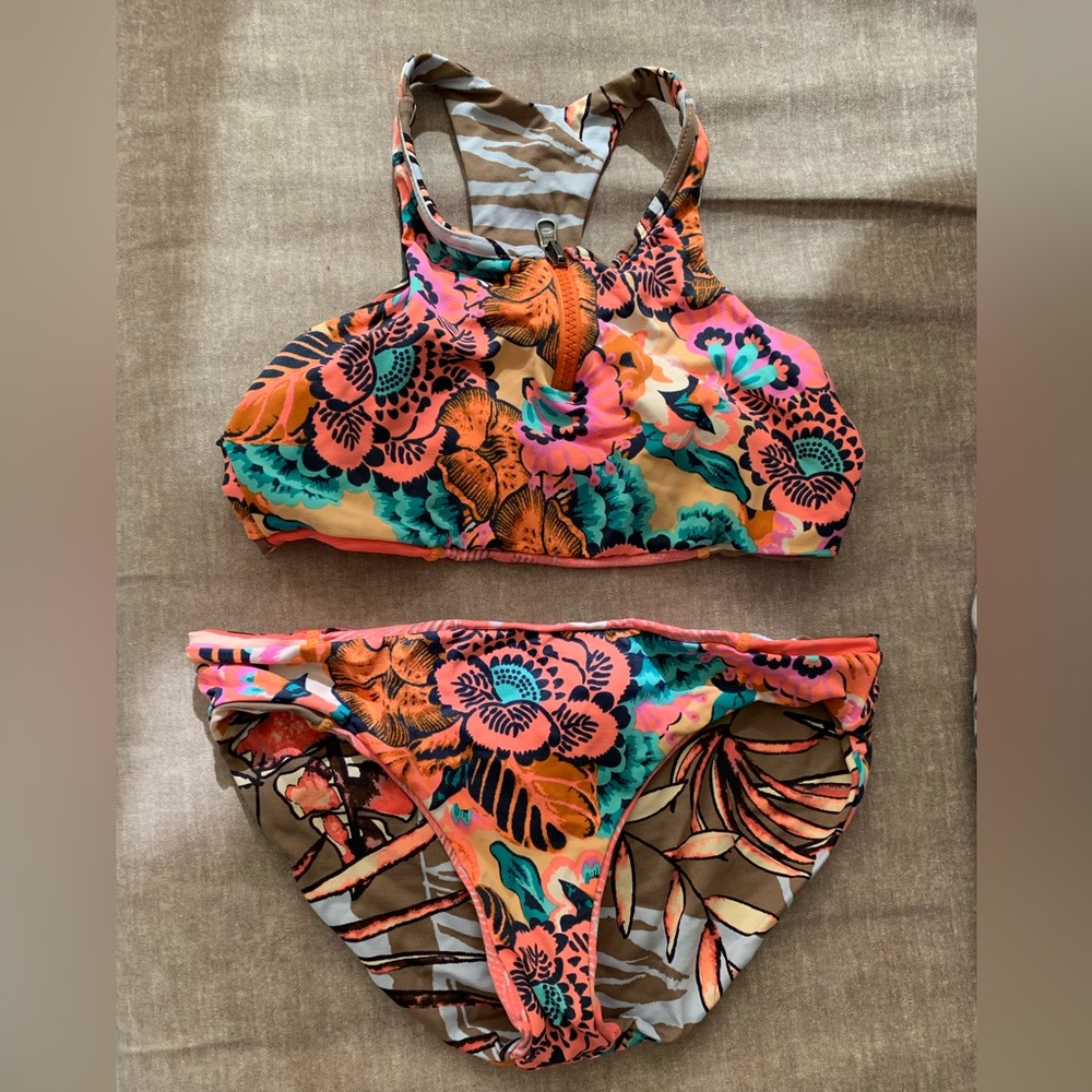 MAAJI Reversible Papaya Playa Girls Bikini